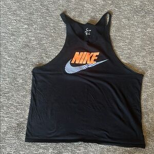 Nike Black Tank with Orange and Blue Logo